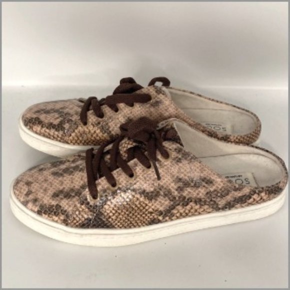 Naturalizer Soul Sneakers Slip on Slides Faux Python Size 10 Comfort Shoes - Picture 1 of 5